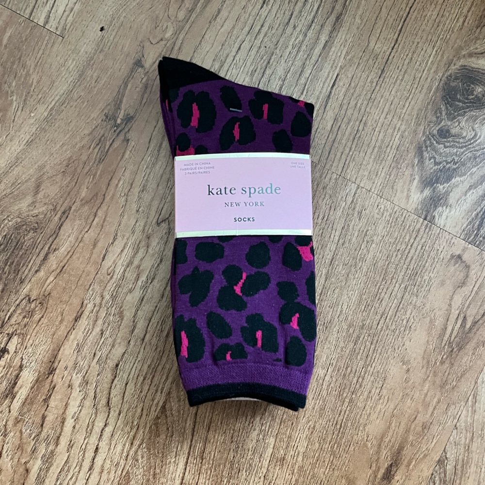 Kate Spade Crew Socks 3 Pk NWT